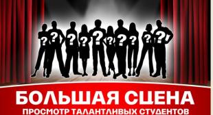 Проходит просмотр участников  «Большой сцены»