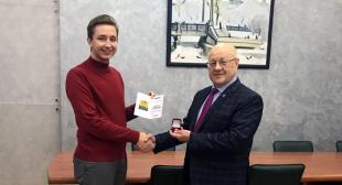 Ректор БГПУ Александр Иванович Жук награжден нагрудным знаком с символикой Студсовета БГПУ