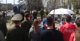 Тэатр «Жывое слова» прыняў удзел у мітынгу да Дня Перамогі